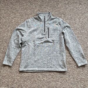 Eddie Bauer Men's Heathered Gray Zip-Up Sweater